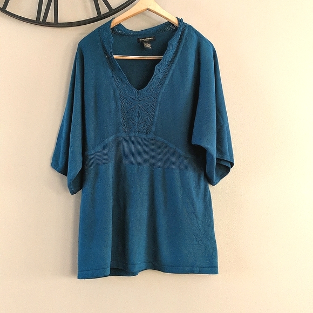 Susan Lawrence Women's 1X sweater blue